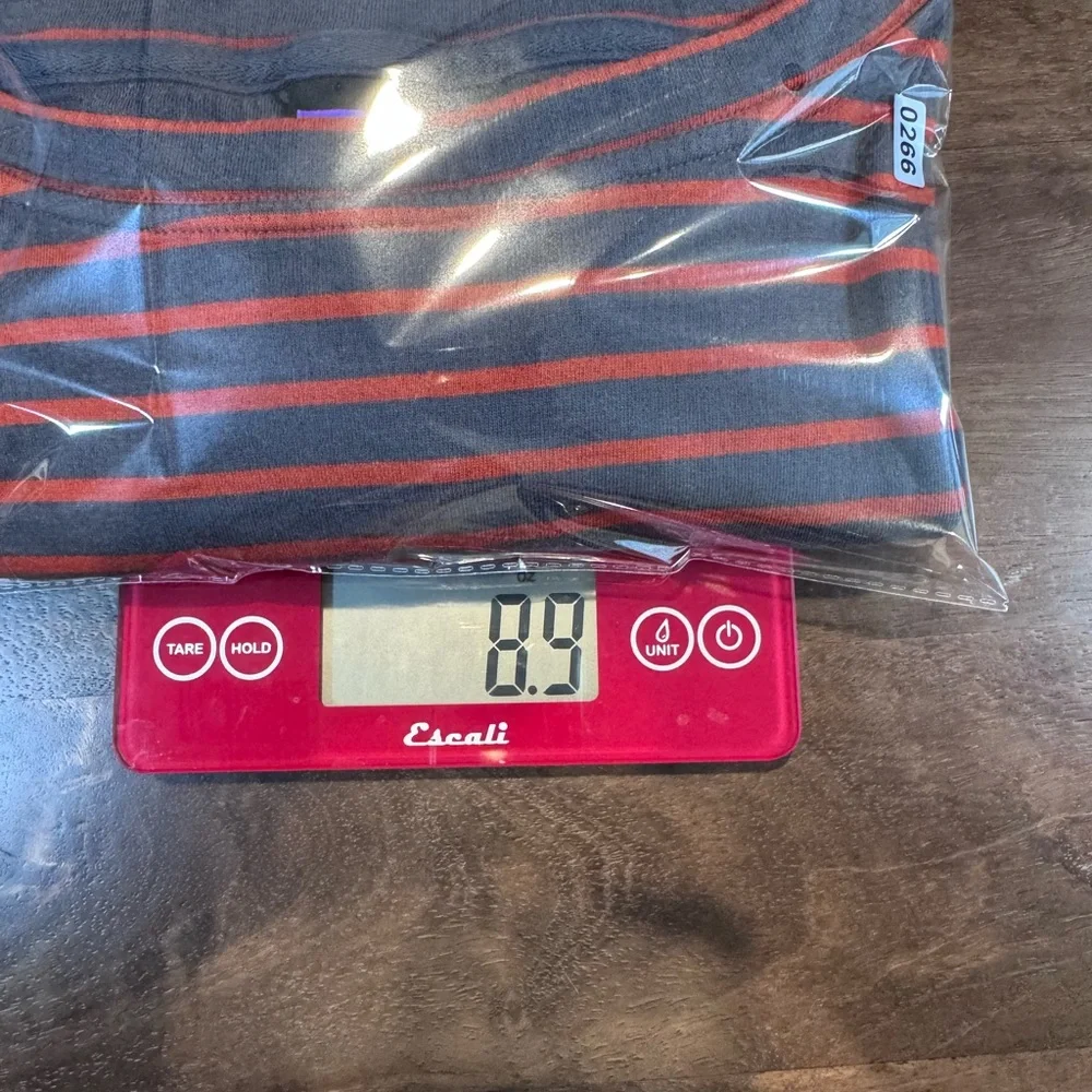 Patagonia‎ Misty Meadow 3/4 Sleeve Tee - Gray and Orangey/Red Stripes, Med - Picture 15 of 15